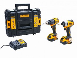 DeWalt 18V Combi Drill & Impact Driver with 2 X 5Ah Li-ion Batteries £239.99